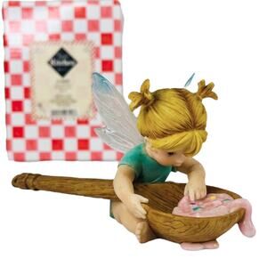 My Little Kitchen Fairies Taste Tester Fairie 5" Wooden Spoon Fairy Figurine Box